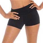 Eurotard Adult Microfiber Flat Band Athletic Shorts