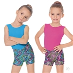 Eurotard Child Dizzy Dots "V" Waist Booty Shorts - You Go Girl Dancewear!