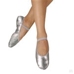 Eurotard Child Metallic Silver Full Sole Leather Ballet Shoes - You Go Girl Dancewear!