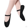Eurotard Child Tendu Full Sole Leather Ballet Shoes, Black, White - You Go Girl Dancewear!