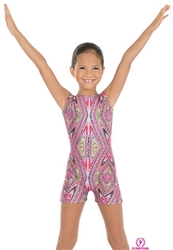 Eurotard Child Kaleidoscope Gymnastics Tank Biketard - You Go Girl Dancewear