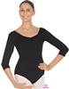 Eurotard Adult Pinch Front and Back 3/4 Sleeve Leotard