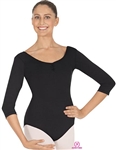 Eurotard Adult Pinch Front and Back 3/4 Sleeve Leotard