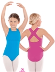 Eurotard Child Microfiber Woven Lattice Back Camisole Leotard - 4493C