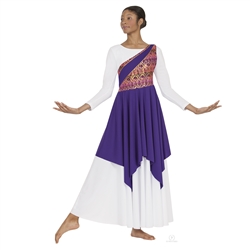 Eurotard Child Joyful Asymmetrical Praise Dance Tunic - You Go Girl Dancewear