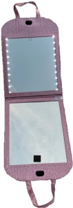 Glam'r Gear Folding Mirror with lights - Silver - You Go Girl Dancewear