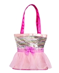 Horizon Dance Tutu Cute Dance Tote â€“ Silver/Pink - You Go Girl Dancewear