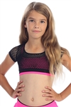 Idea Kids Crop Fishnet Top