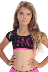 Idea Kids Crop Fishnet Top