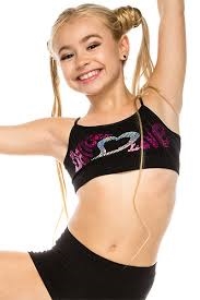 Idea Kids Dance Love Sequin Bra Cami