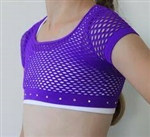 Idea Kids Rhinestone Fishnet Crop Top