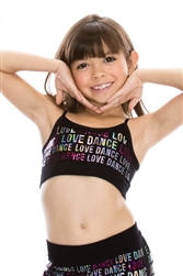 Sequined "Love Dance" Cami Top