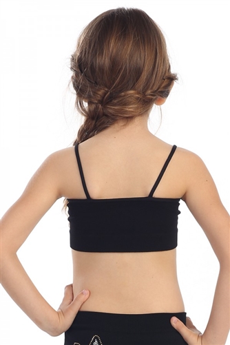 Girls Brushed Cotton Camisole Dance Bra Top Evelin