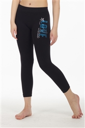 LOVE DANCE STUD CALF LEGGINGS - You Go Girl Dancewear