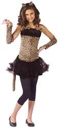 Girls' Wild Cat Costume with Leopard Print  -  You Go Girl Dancewear