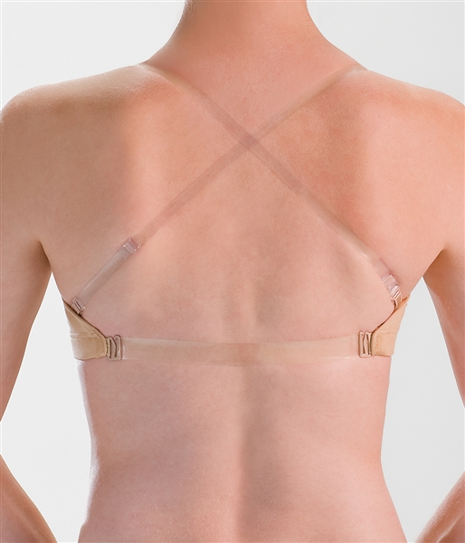  Motionwear Underwear Convertible Clear Strap Bra, Nude, Large  Child : Clothing, Shoes & Jewelry
