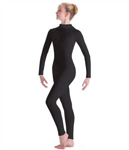 Motionwear Adult Long Sleeve, Mock-T, Zip Back Unitard