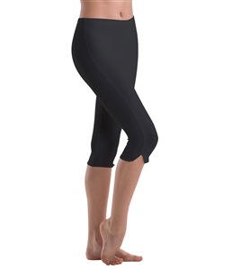 Motionwear Womens Plus Size Notched Capris