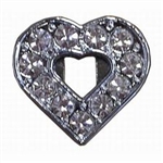 Rhinestone Open Clear Heart - You Go Girl Dancewear