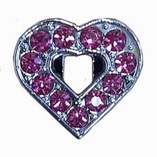 Rhinestone Open Pink Heart - You Go Girl Dancewear