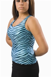 Pizzazz Child Zebra Glitter Racer Back Top - Style 9300ZG - You Go Girl Dancewear