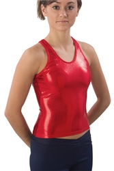 Pizzazz Child Metallic Racer Back Top - Style 9700M - You Go Girl Dancewear