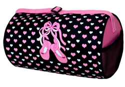 Ballet Slipper and Hearts Duffle Dance Bag - You Go Girl Dancewear