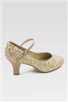 So Danca Women's Sparkle Fabric Wide Base Heel Ballroom Shoe