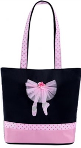 Sassi Designs OYT-01 On Your Toes small tote with net tulle skirt on ballet legs