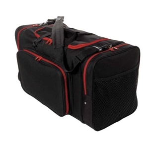 Sassi Designs SD624-Red 24" Square Duffel - Black with Red Trim