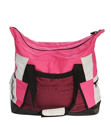 Zip Top Tote - Pink with black trim - You Go Girl Dancewear