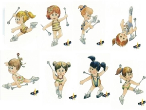 Star Line Baton Kids Stickers