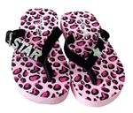 Sugar & Vine Personalized Flip Flops - Pink Leopard
