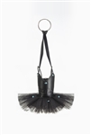 Wear Moi Black Leather Top and Tulle Tutu Keychain