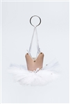 Wear Moi Salmon Leather Top and Tulle Tutu Keychain