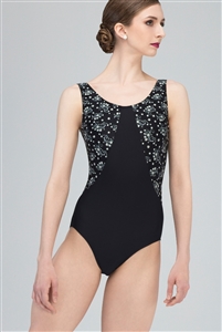 Wear Moi Adult Tank Leotard w/ Mini Flower Print Details