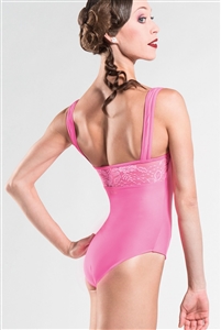 Wear Moi Adult Tank Leotard w/ Stretch Lace Back Detail