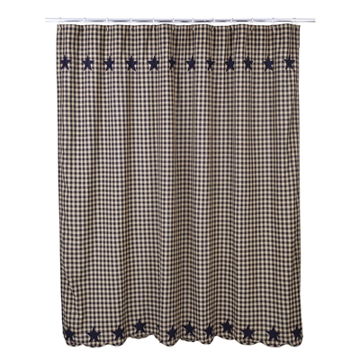 Navy Star Shower Curtain