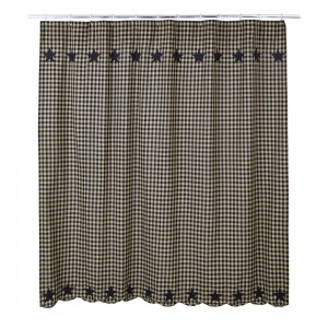 Black Star Shower Curtain