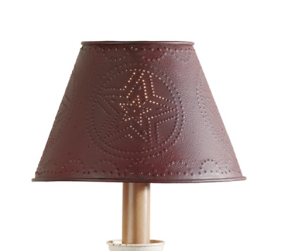 Metal Red Star Lamp Shade 6"