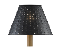 Metal Black Dot Dash Lamp Shade 10"