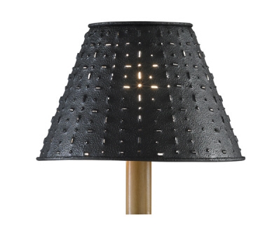 Metal Black Dot Dash Lamp Shade 12"