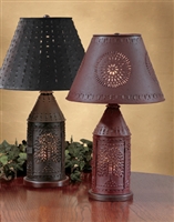 Black Willow Punched Revere Lamp
