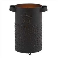 Punched Star Pillar Holder Lamp