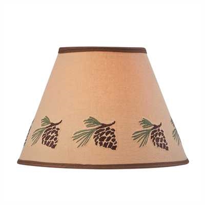 Pinecone Embroidered Lamp Shade 10"