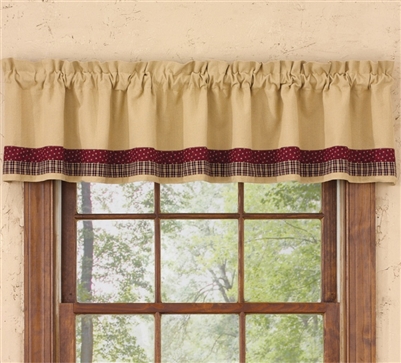 My Country Home Lined Border Valance