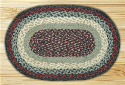 Oval Trivet - Blue/Burgundy