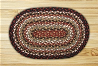 Oval Trivet - Burgundy/Mustard/Ivory