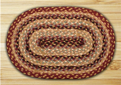 Oval Trivet - Burgundy/Gray/Cream