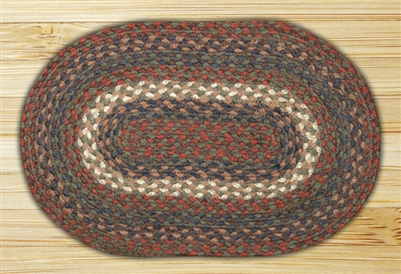 Oval Trivet - Burgundy/Gray